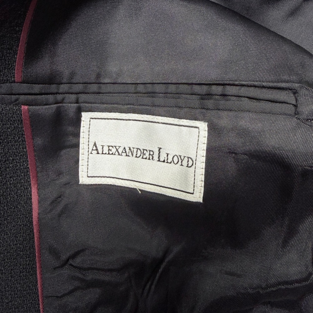 Alexander Lloyd Mens Black Wool Crepe Blazer Sport Coat 54L Made in USA - Picture 5 of 8